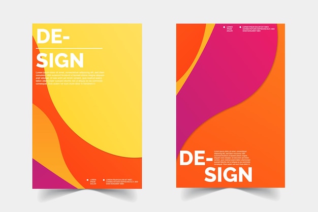 Abstract yellow and pastels color poster background templates