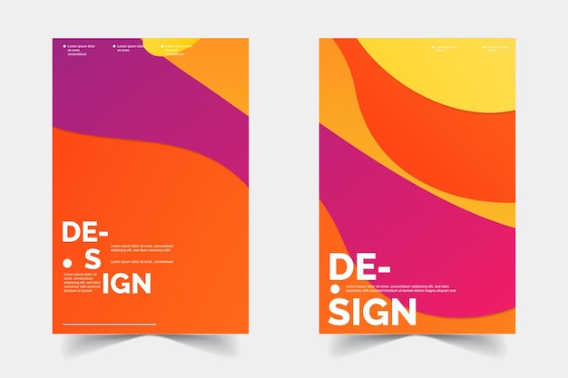 Abstract yellow color poster background templates