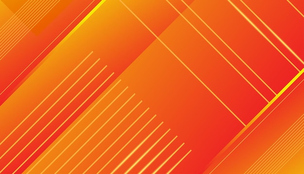 Abstract yellow diagonal stripes lines light on red background