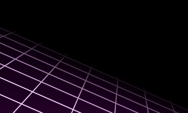 Abstrakti geometrinen perspektiivi purppuranväriset ruudukkoviivat tausta Vektorikuvitus