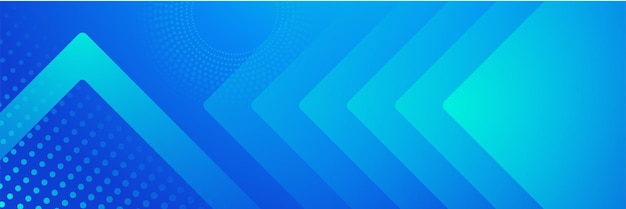 Abstrakti geometrinen sininen leveä taustabannerin ulkoasu. Liiketoimintaesittelybanneri, jossa on sininen geometrinen muoto. Sininen abstrakti pitkä vektoribanneri. Minimaalinen tausta, jossa on tilaa tekstille.