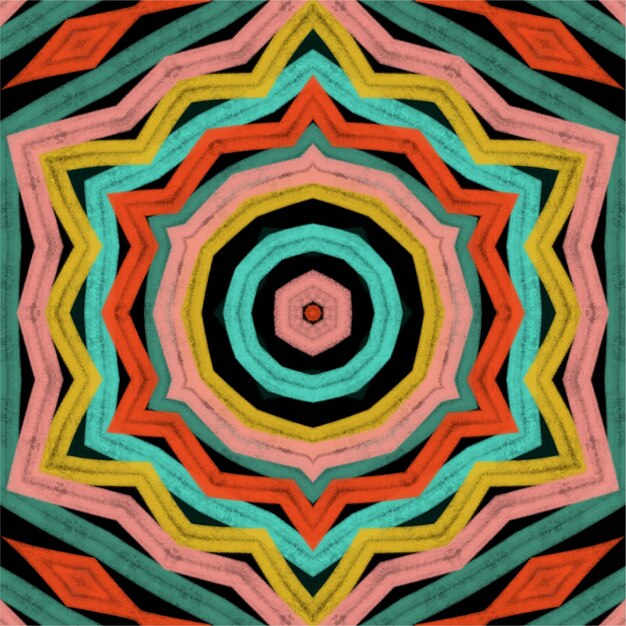 Abstrakti kaleidoskooppitausta. Kaunis saumaton kaleidoskooppikuvio. Monivärinen mosaiikkikuvio. Saumaton kaleidoskooppikuvio. Ainutlaatuinen kaleidoskooppimalli.