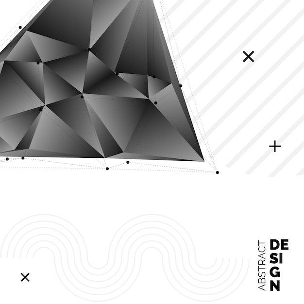 Abstrakti kolmiotausta 3D-kolmiot Moderni taustakuva Vektorikuvitus