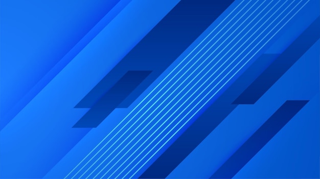 Abstrakti sinisten muotojen tausta, jossa on viivaraidat ja modernin teknologian geometrinen kuvio. Vektori abstrakti graafinen design bannerikuvio esittelyn taustalla verkkosivustomalli