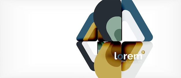 Abstrakti tausta, moniväriset geometriset muodot, moderni design