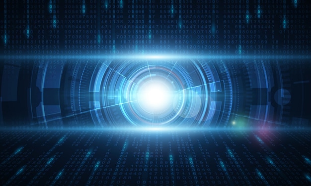 Abstrakti teknologiatausta. Hitech-viestinnän konseptin innovaatiotausta