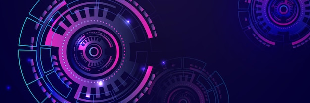 Abstrakti tummansininen moderni futuristinen tiedeteknologia huipputeknologia digitaalinen abstrakti tummansininen värikäs designbannerin tausta Vektori abstrakti graafinen designbannerin kuviotausta verkkopohja