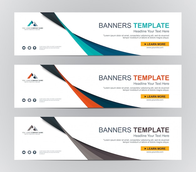 Abstrakti web-bannerin design-tausta tai otsikkomallipohjat