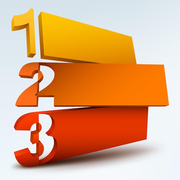 Abstraktit numeroidut bannerit