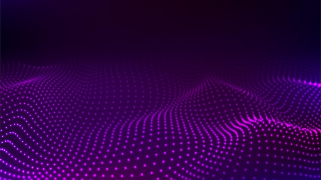 Abstraktit väriaalto-pisteet mustalla taustalla 3d Big Data -verkkoyhteys Tekninen tausta
