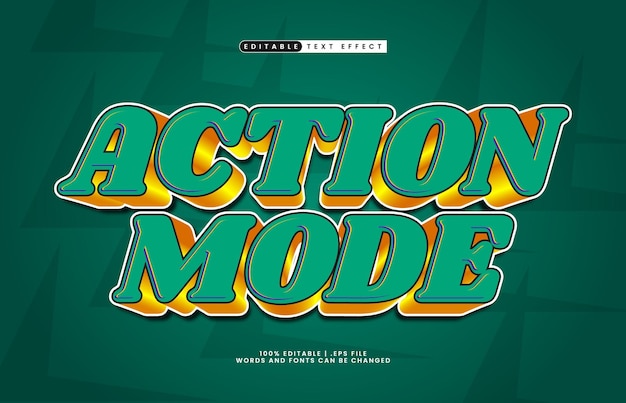 action mode editable text effect with a kids and play text style