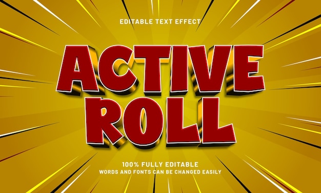 active roll editable text effects with a kids and nice theme