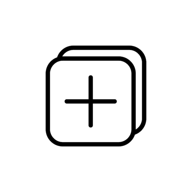 Add apps icon set plus page vector symbol