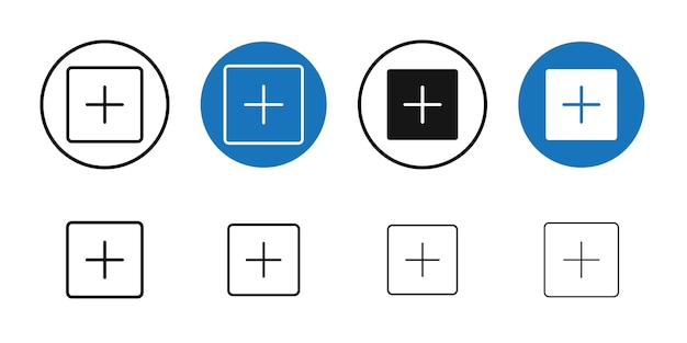 Add icon Thin line art collection