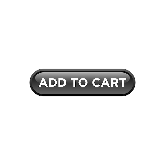 Add to cart button website vector template