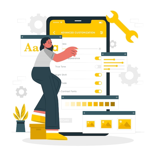 Advanced customization concept illustration