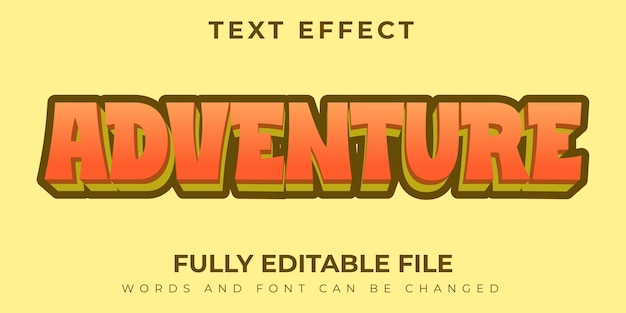 Adventure Text Effect Gradation Design