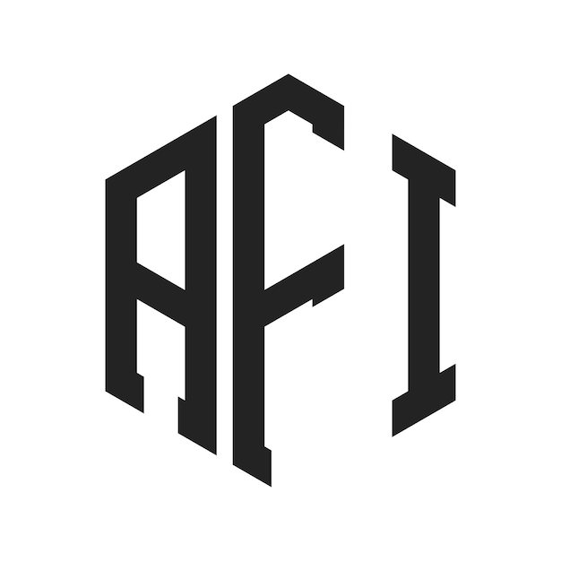 AFI Logo Design Initial Letter AFI Monogram Logo using Hexagon shape