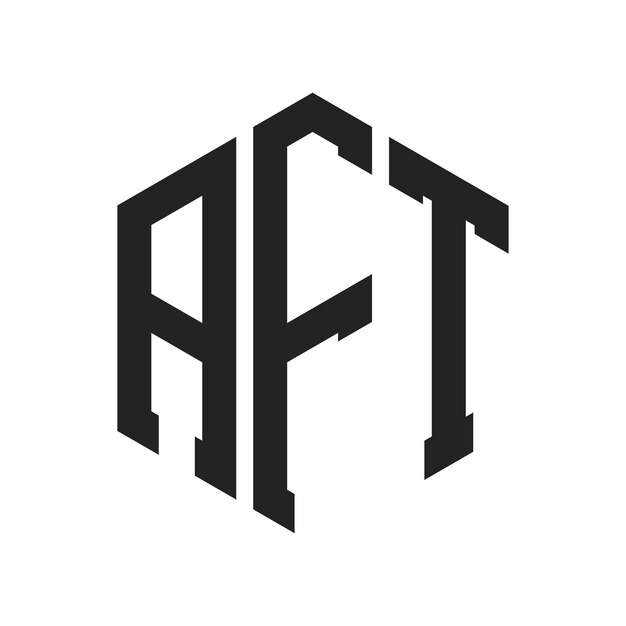 AFT Logo Design Initial Letter AFT Monogram Logo using Hexagon shape