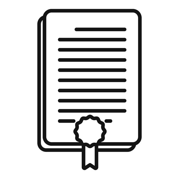 Agent diploma icon outline vector Secret service Call center