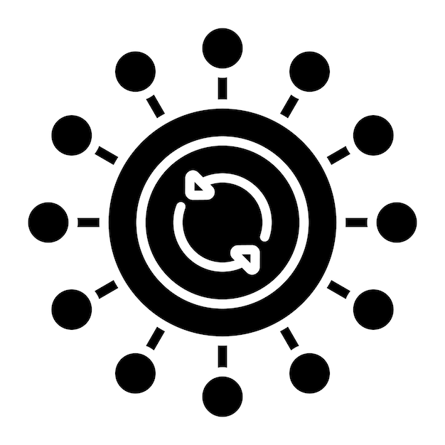 Agile Values Glyph Solid Black Illustration