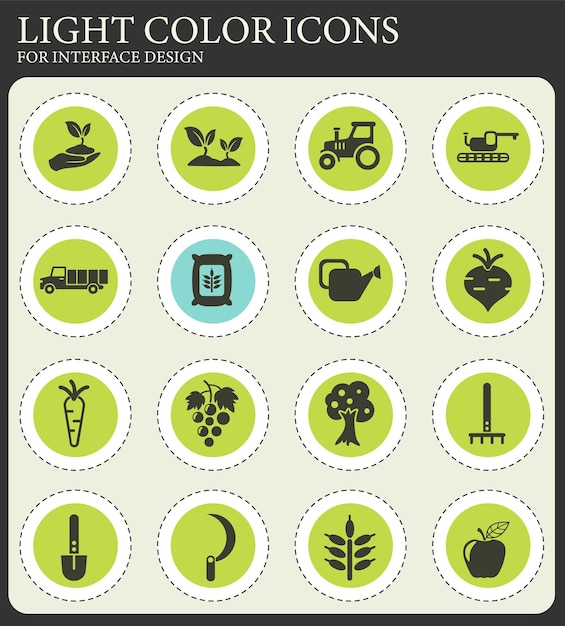 Agricultural icon set