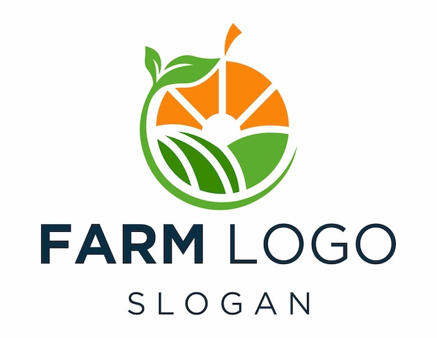 Agriculture Logo Design Created Using The Corel Draw 2018 Application on a White Background