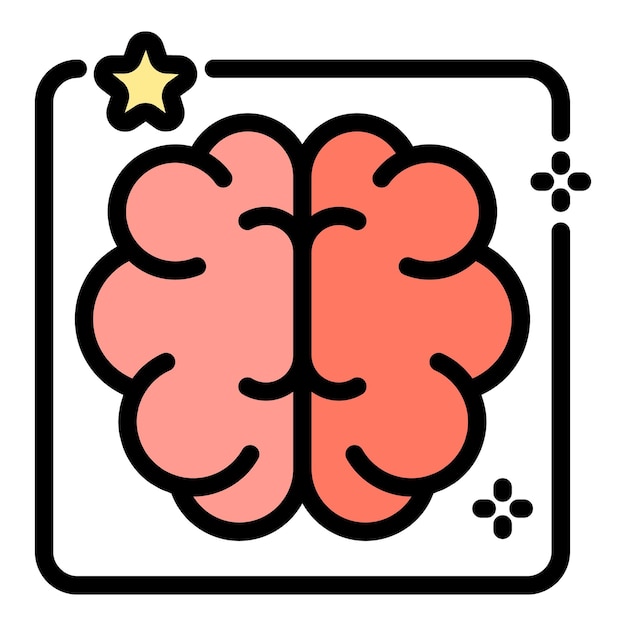 Ai algorithm icon Outline ai algorithm vector icon color flat isolated