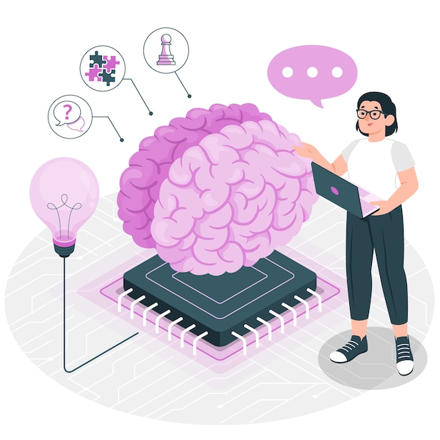 Ai brain concept illustration