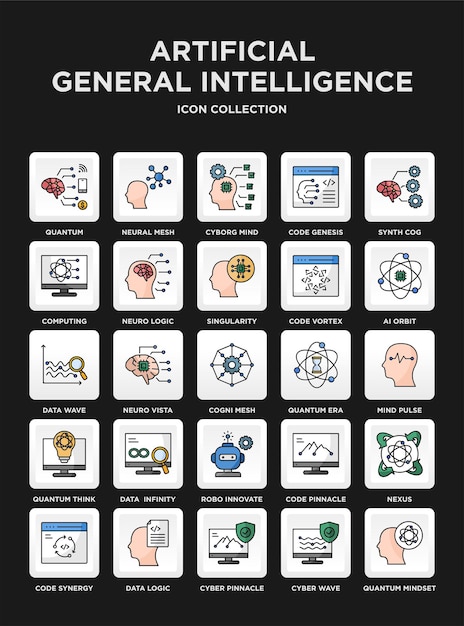 AI General Intelligence Icons