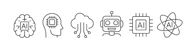 Ai icon Artificial intelligence icon
