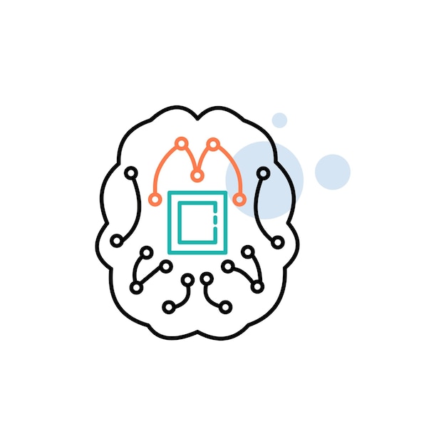 AI Neural Networks Vector Icon Design