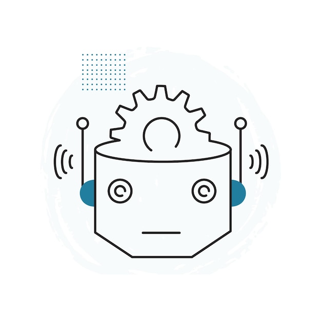 ai robot avatar in automated systems vector icon design