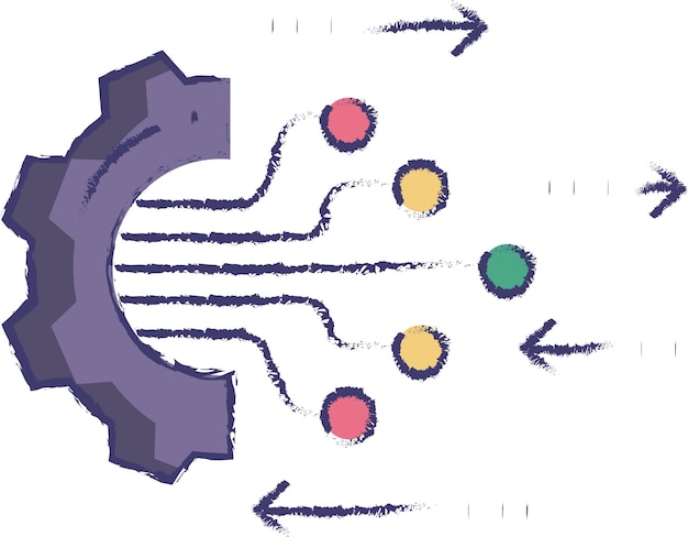 Ai Settings hand drawn vector illustration