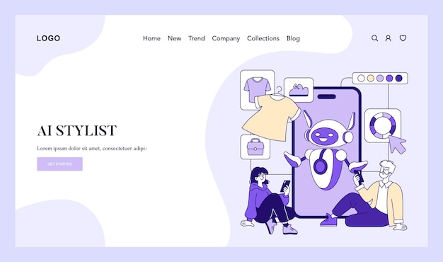 ai stylist concept users engage with a virtual fashion assistant on a mobile app for personalized