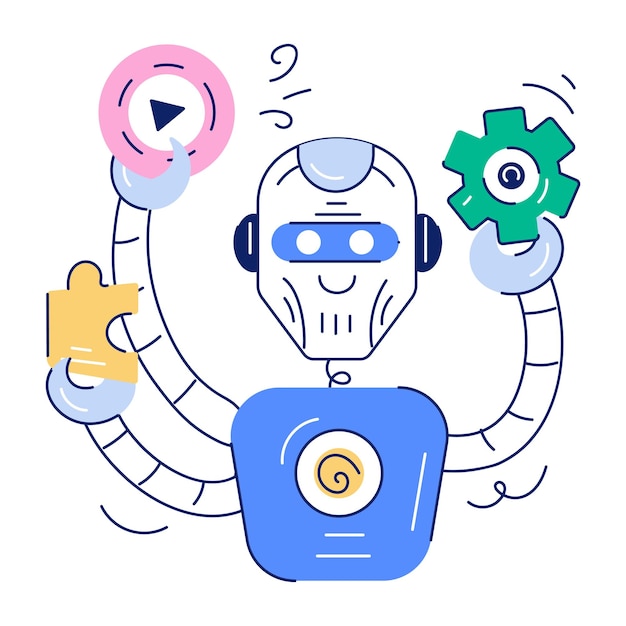 AI Technology Hand Drawn Illustrations
