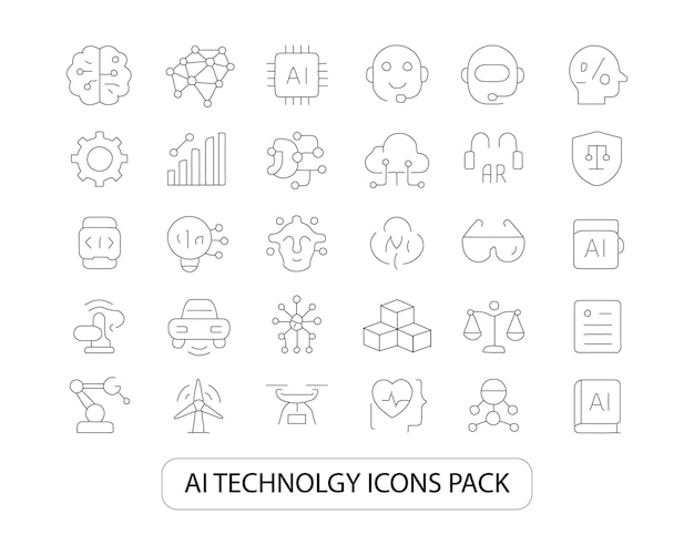 AI Technology Icons Pack