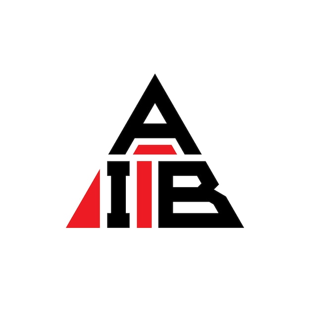 AIB triangle letter logo design with triangle shape AIB triangle logo design monogram AIB triangle vector logo template with red color AIB triangular logo Simple Elegant and Luxurious Logo