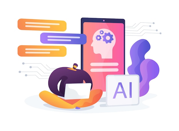 aienhanced chatbots for customer support abstract concept vector illustration
