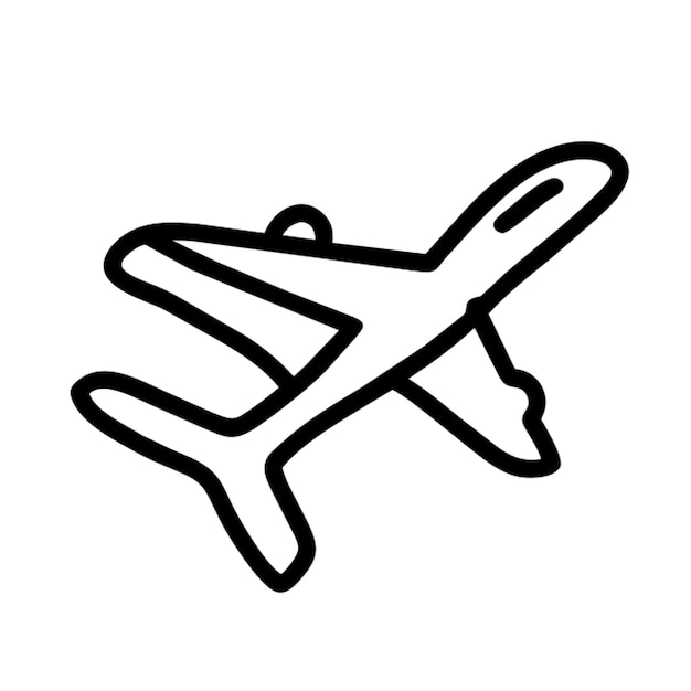 airplane from the side icon outline