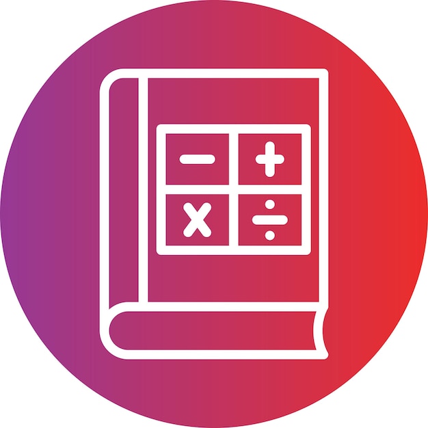 Algebra Book Icon Style