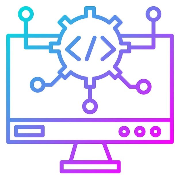 Algorithm vector icon Can be used for Coding and Development iconset