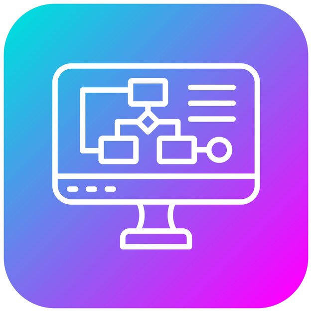 Algorithm vector icon Can be used for Computer Programming iconset