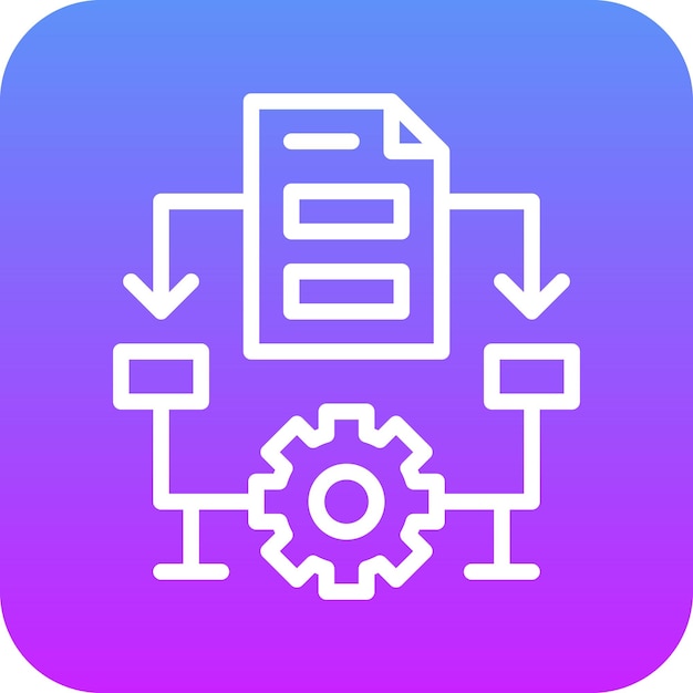 Algorithm vector icon illustration of Coding and Development iconset