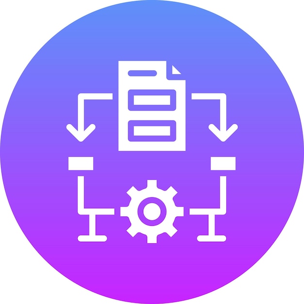 Algorithm vector icon illustration of Coding and Development iconset