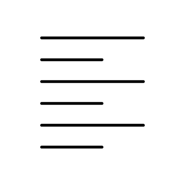 Align left icon logo set vector