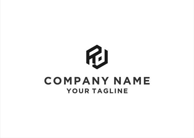 Alkukirjain RD Monogram Logo Design Vector