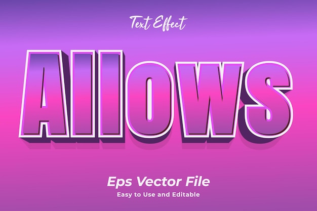 allows text effect easy to use editable premium vector