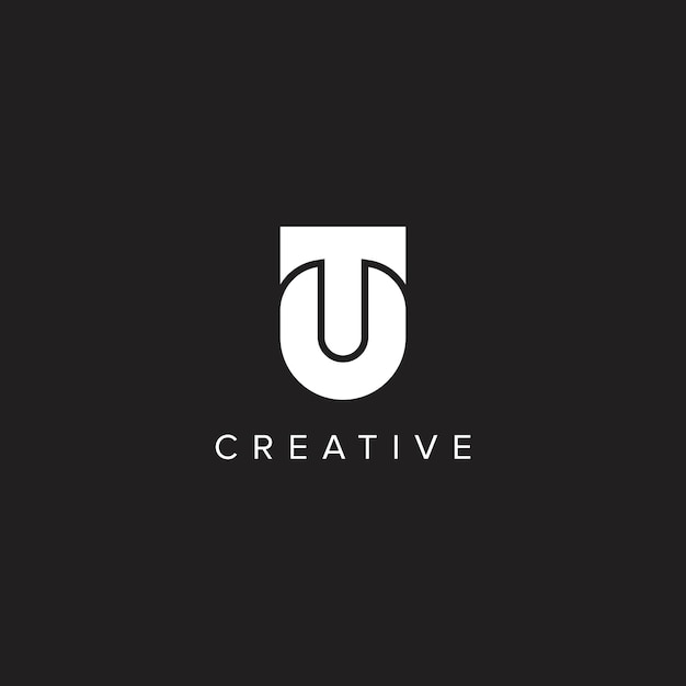 Alphabet letter UT TU logo design template vector