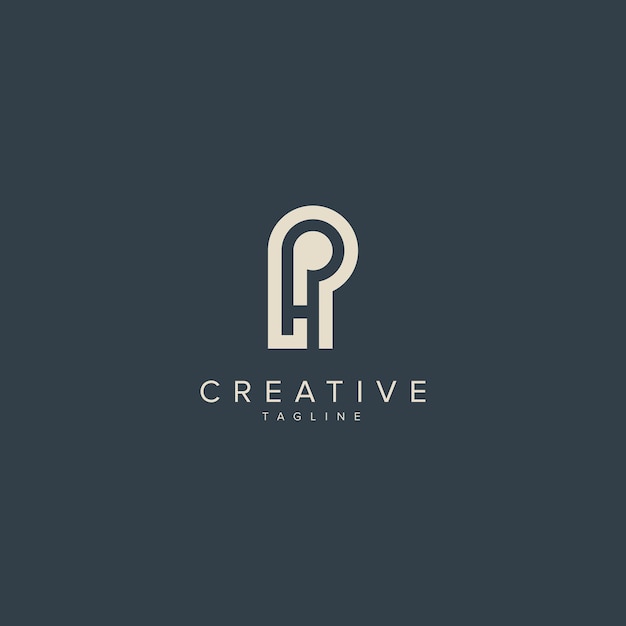 Alphabet PH HP letter modern monogram style logo vector template